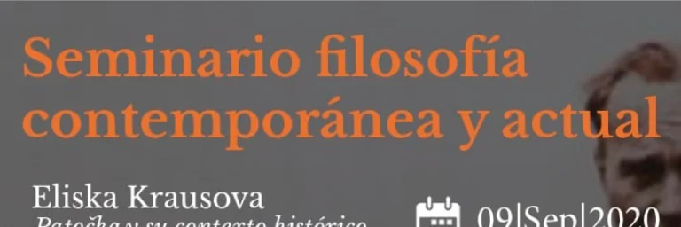 Seminario Filosofía contemporánea y actual Epojé: alzarse y conmoverse