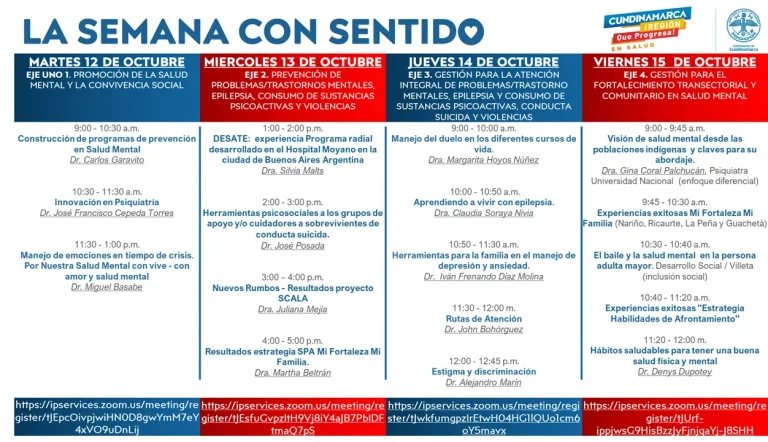 Semana con Sentido –  Consejo Departamental de Salud Mental